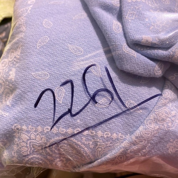 Talentless Blue Paisley Designer Hoodie Pullover Sweater Top Size Medium - Picture 9 of 9